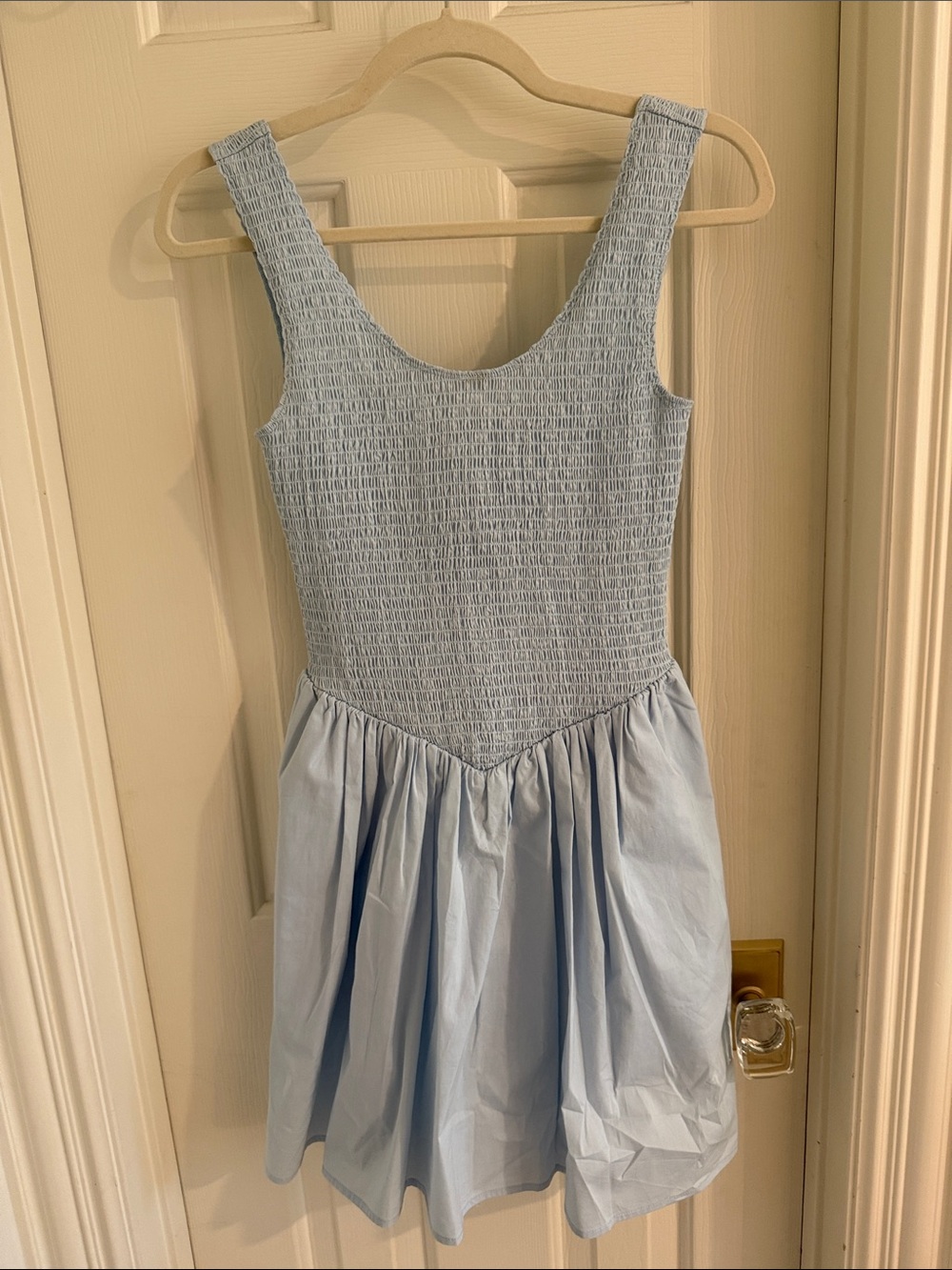 Nordstrom Light Blue Smocked Tank Dress